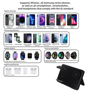 Support <span class=keywords><strong>de</strong></span> <span class=keywords><strong>chargeur</strong></span> magnétique sans fil 3 en 1 <span class=keywords><strong>Chargeur</strong></span> <span class=keywords><strong>de</strong></span> casque <span class=keywords><strong>de</strong></span> montre <span class=keywords><strong>de</strong></span> téléphone portable en même <span class=keywords><strong>temps</strong></span> <span class=keywords><strong>Charge</strong></span> <span class=keywords><strong>rapide</strong></span> 15W pour <span class=keywords><strong>iphone</strong></span> Samsung - Product Image 3