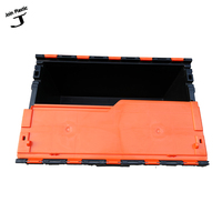 Caisse de rangement en plastique vert JOIN avec couvercle, empilable et emboîtable, avec séparateurs pour le transport et la location de verrerie