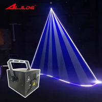 Projecteur laser de scène 8W RGB en alliage d'aluminium, contrôlé DMX512, faisceaux réglables, mélange de couleurs vibrantes, intensité variable pour DJ, clubs et soirées