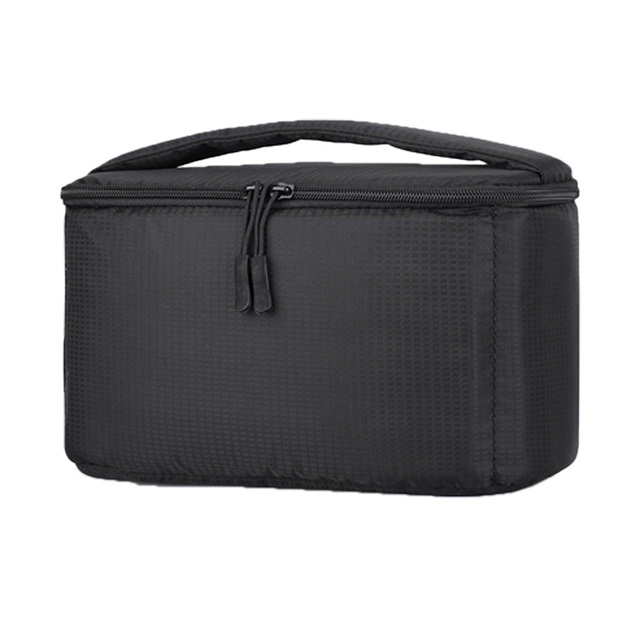 Adjustable Divider Shockproof Padded Mesh Zipper Waterproof Lightweight Camera Insert Bag for DSLR Mirrorless Lens Storage