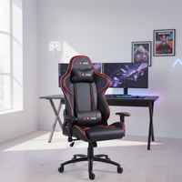 Fauteuil de Gaming Confortable et Moderne en Cuir PU, Grand Modèle, Inclinable à 180°, Hauteur Réglable, Base Pivotante, Siège de Direction Exécutif