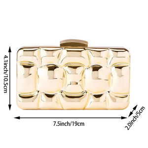Women Formal Box Acrylic Evening <b>Bag</b> Fashion Detachable Metal Chain Clutch Purse Elegant Purse for Wedding Gala Party - Product Image 6