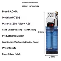 Briquet gonflable transparent en métal ignifuge