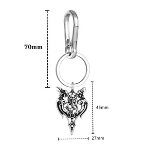 Norse Mythology Double Bird Pendant <b>Keychain</b> Stainless Steel Unisex Everyday Wear Gift Charm - Product Image 2