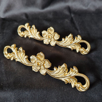 Poignées de luxe en laiton massif, design floral en forme de branche, pour armoires, tiroirs, meubles d'hôtel et de villa