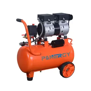 Compressor de Aire Industrial Zhejiang Pintura a Spray Pneumática 7 Bar 24L Silenciosa Máquina de Compressor de Ar Livre de Óleo