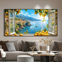 Impression numérique sur toile encadrée, peinture décorative créative - Style nordique, magnifique paysage romantique, art mural