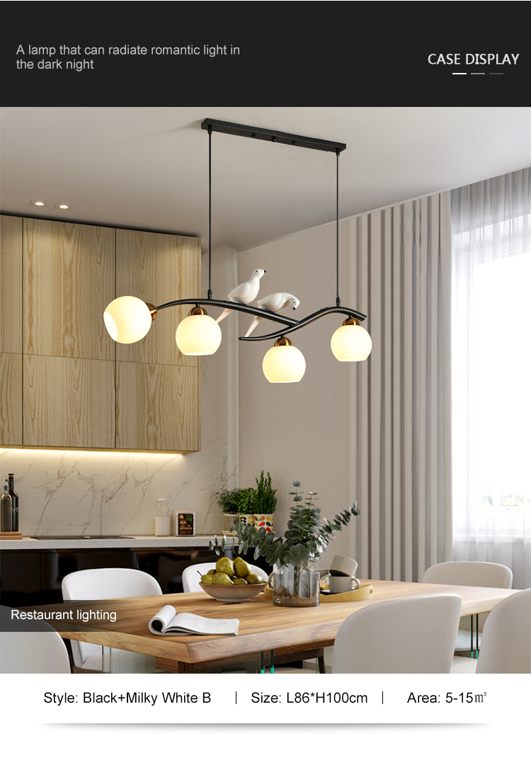 High Brightness Glass Metal Bar Club Home 20W Modern e27 Pendant Lamp