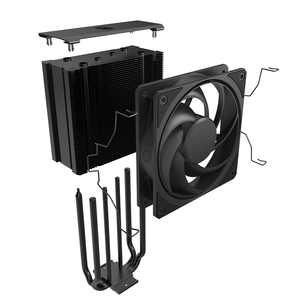 Cooler Master Challenger SE (V4 Alpha 3DHP) MAZ-T2HP-217PK-C1, refroidisseur de processeur noir, deux ventilateurs PWM de 120 mm, caloduc 3DHP, Intel LGA18 - Product Image 5