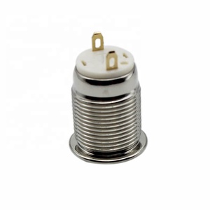 YUMOWELL ABS12C-P1 12mm Cabeça Redonda Plana <span class=keywords><strong>2</strong></span> Pin Horn Toy on off Interruptor de Metal Impermeável Botão Momentâneo Interruptor - Product Image 4