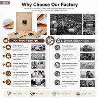 Bolsa de Papel Kraft Autoadhesiva Marrón con Logotipo Personalizado para Envíos de Ropa, Comercio Electrónico y Pequeñas Empresas