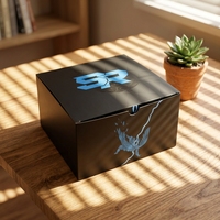 Boîtes en papier personnalisées pour chapeaux, design sur mesure, finition mate, impression de logo, boîtes noires, vente chaude