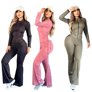 Completo Yoga Q6300 Effetto Seconda Pelle, Alta Elasticità, Modellante, 2 Pezzi, per Fitness e Corsa Casual - Product Image 1