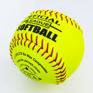 Pelota de Softbol de Cuero de 12 Pulgadas con Diseño de Logotipo Personalizado, Núcleo de PU, Lanzamiento Rápido COR .47, 375 LBS, Aprobada por la <span class=keywords><strong>ASA</strong></span> - Product Image 6