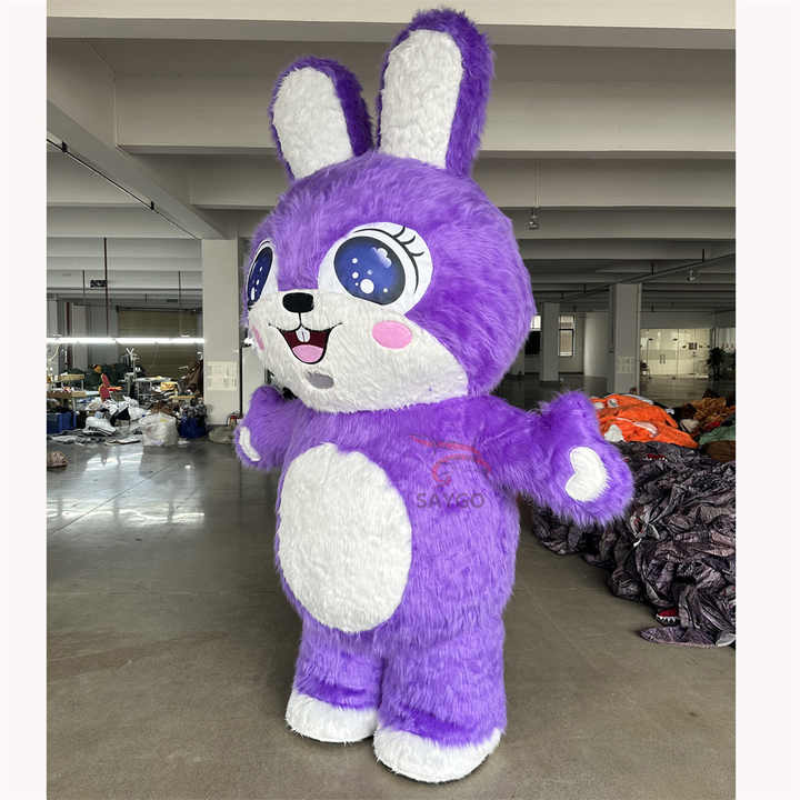 Most Popular Rabbit Inflatable Professional Custom Inflatable Costume Adult Walking Easter Bunny Mascot for Helloween
