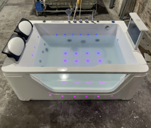 Bañera de Hidromasaje Rectangular <span class=keywords><strong>para</strong></span> Exteriores con Burbujas de Aire y Masaje Combinado <span class=keywords><strong>para</strong></span> Uso en el Baño - Product Image 5