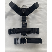 Harnais pour chien en nylon robuste de haute qualité, faible MOQ, boucle en métal à dégagement rapide, rembourrage doux, collier tactique pour chien, ensemble laisse et harnais