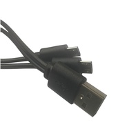 Câble de charge pour Android/Type-C double embout 2-en-1 Micro USB et Type-C avec matériau PVC pour téléphones mobiles