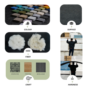 Chống cháy dày cảm thấy tấm văn phòng âm thanh giải pháp giảm tiếng ồn vật nuôi Bảng điều khiển âm thanh cách âm Polyester tấm - Product Image 4