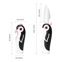 Duurzaam Fruitmes Opvouwbaar Mes Buiten Scherp Mes Met Plastic Handvat Pinguïnstijl Multifunctioneel Mes