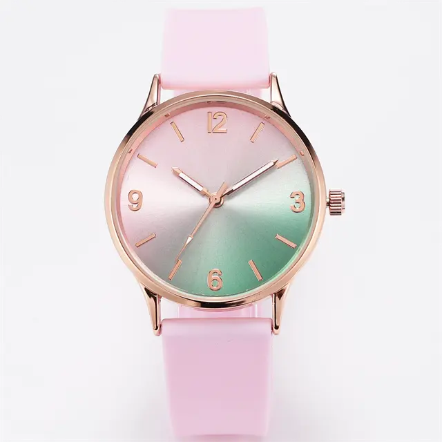 Hot Sale Quartz Watches Simple Wristwatches Creative Gradient change watch for women and men