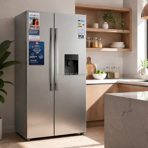 Réfrigérateur à portes françaises 608L avec distributeur d'eau, machine à glaçons, technologie Inverter, No Frost, commande tactile, 220-240V 50Hz, pour cuisine domestique - Product Image 1