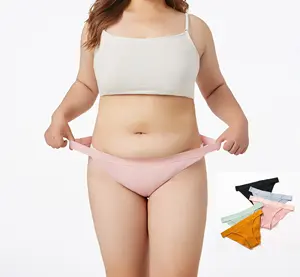 Calcinha de algodão normal, plus size, roupa íntima feminina, confortável, alto, stretch, lingerie, loungewear