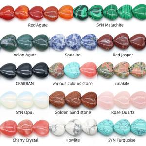 10 pièces 20mm plat amour coeur <span class=keywords><strong>pierre</strong></span> perles perforées perles entretoises et rouleau cristal chaîne pour Bracelets fabrication de bijoux - Product Image 1