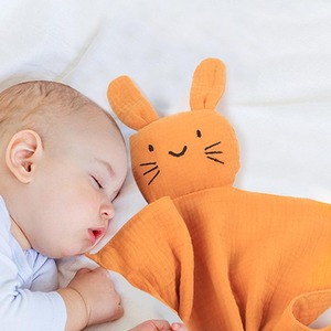 <span class=keywords><strong>Doudou</strong></span> en mousseline 100 % coton pour bébé, en forme de lapin, mouchoir réconfortant, compagnon de sommeil, jouet en peluche, couverture de sécurité pour bébé - Product Image 5