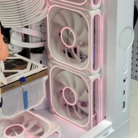 Kipas PC NPC Starlink V12 120MM Premium Feel Super ARGB Macho Pink Prism Silent untuk Casing Komputer, CPU Gaming, 5V 3/4 Pin Fluid