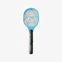 Raquette anti-moustiques électrique professionnelle rechargeable en plastique à trois couches de mailles, pour moustiques et mouches, écologique et portable