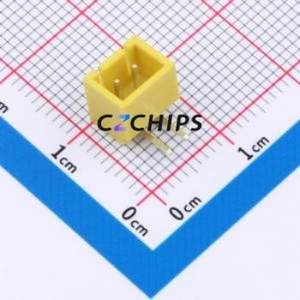 BX-HA2.54-2PWZ-Y Wire-to-Board Pin Header Bent Lead Through Hole,P=2.5mm Connector 1x2P 2.5mm Right Angle Insert XHB - Product Image 1