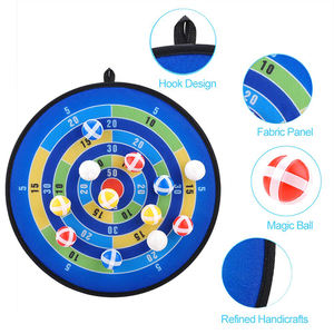 14 इंच सुरक्षित कपड़े कपड़े डर्ट बोर्ड फैशन पैटर्न 12 हुक लूप स्टिक बॉल बच्चों के लिए प्लास्टिक क्लासिक खिलौने - Product Image 3