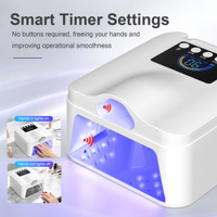 Lampe à ongles UV/LED sans fil double zone NLS21 72W rechargeable, séchoir à gel rapide pour salon et domicile