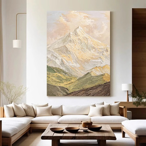 Hand Painted Oil Painting Mountains And Fields Textured Abstract Art 3D Effect Living Room Decorative Hanging Wall Art - Product Image 5