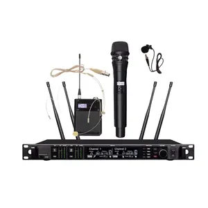 Microfone ad4d sem fio para microfone, desempenho de fase, uhf, ksm8, canal duplo, lavalier, microfone da igreja ksm9 ad4d