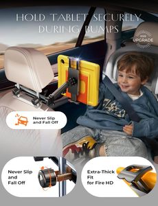 Soporte para Teléfono Móvil para Asiento Trasero de Coche LISEN con Brazo Extensible Largo para Pantalla Universal de 4 a 13 Pulgadas, Accesorio Interior para Automóvil - Product Image 5