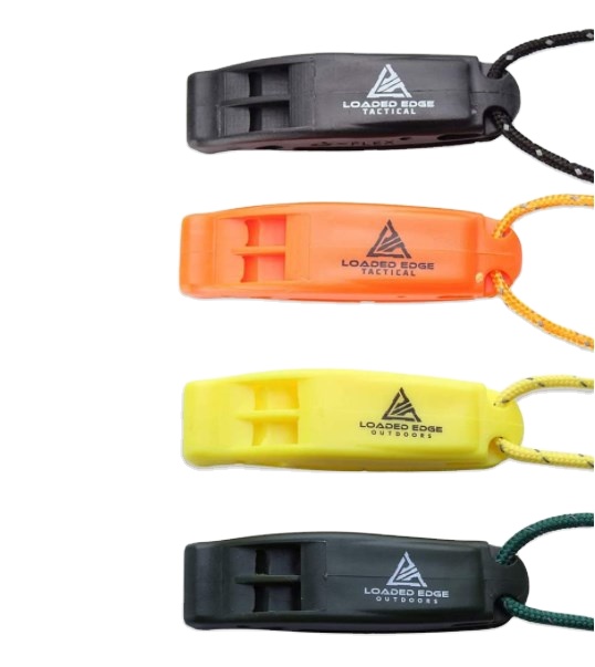 Безопасный свисток для выживания со шнурком (4 шт.)-очень громкий-идеально подходит для пеших прогулок, прогулок на лодке, кемпинга