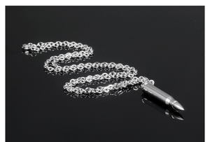 Colgante <span class=keywords><strong>de</strong></span> bala <span class=keywords><strong>de</strong></span> acero inoxidable Hip-Hop para hombre personalizado, collar <span class=keywords><strong>de</strong></span> urna <span class=keywords><strong>de</strong></span> cremación para <span class=keywords><strong>cenizas</strong></span>, recuerdo conmemorativo, joyería dominante - Product Image 4