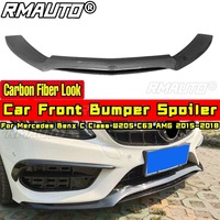 Aileron de pare-chocs avant W205 C63 AMG noir brillant Style Sport pour Mercedes Benz Classe C W205 C63 AMG 2015-2018 Accessoires de voiture
