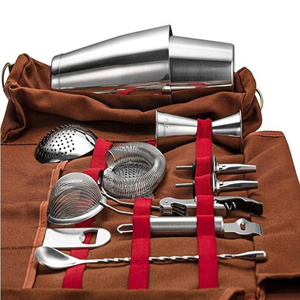 Bolsa de Herramientas para Barman, Kit de Viaje, Práctica, de Lona y Cuero, Antideslizante y Resistente al Desgaste - Product Image 4