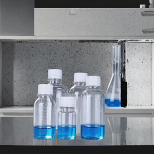 Flacon gradué de laboratoire avec bouchon à vis inviolable, en plastique, pour distribution de liquides, avec marques de mesure, 50 ml, pour crème pour le visage - Product Image 3