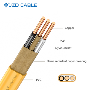 <span class=keywords><strong>Cable</strong></span> <span class=keywords><strong>Romex</strong></span> Tipo NM-B UL719 de JZD, Fabricante OEM/ODM, <span class=keywords><strong>12</strong></span>/2 14/2 10/3 AWG, Cableado Interior para Viviendas con Revestimiento No Metálico - Product Image 3