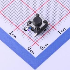 YTS1R0032CBG00 Tactile Switch SMD-4P,6x6mm Switch Single Pole Single Throw Round Button 2.5N Vertical Mount - Product Image 1