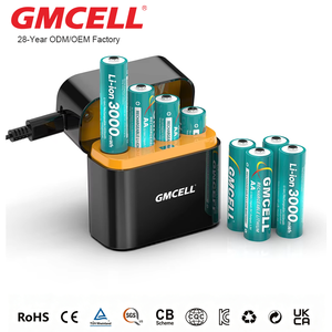 GMCELL 15W Portable Fast Charge AA & AAA Lithium Battery Smart Charger with Type-C PD <b>5V</b>/3A Output 8 Slots Built-in Protection - Product Image 1