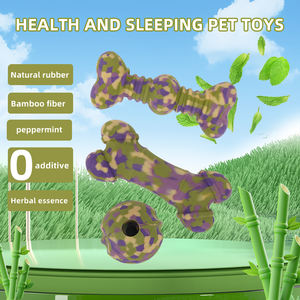 Mainan Kunyah Karet Alami untuk Anjing Lavender Mint Gaya Sport Personal Pembersih Gigi Interaktif Tanpa Tambahan Bahan Kimia EN 71 - Product Image 6