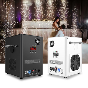 750W Portable Pyrotechnic Machinery Fireworks Cold Flame Spark Machine Dry Ice Spray Sparkler Flamethrower DMX Remote Control