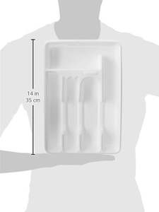 Organizador de Cajones para Cocina, Pequeño, de Plástico Blanco, con Compartimentos Apilables, para Almacenamiento en Escritorio, Venta al Por Mayor - Product Image 6