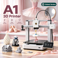 Imprimante 3D de bureau Bambo A1 version globale WiFi, télécommandée, compatible PLA PETG TPU FDM, nivellement automatique, 500 mm/s, 256x256x256 mm