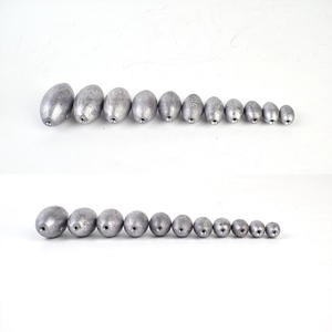 0.5g-300g塩水釣りタックルアクセサリーロング鋳造オーバル鉛重量中空オリーブ形状プラスチックコア鉛シンカー - Product Image 2